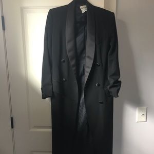 Vintage Anne Klein long tuxedo jacket